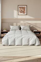 Garden Sanctuary Grey Quilted Down Alternative Duvet Insert, 230cm L x 200cm W - Size: 230 cm L x 200 cm W