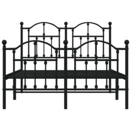 Berkfield Home Metal Bed Frame with Headboard & Footboard Black 120x190 cm Small Double - thumbnail 5