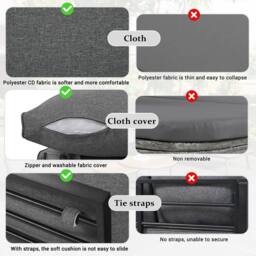 Direct Wicker Modular Outdoor Patio Sofa Set with Galvanized Iron Frame in Dark Grey - Size: 6 Person - thumbnail 4