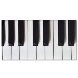 Berkfield Home Coffee Table with Piano Printing Glass Top - thumbnail 5