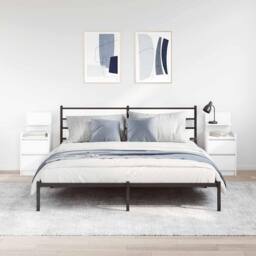 Berkfield Home Bedside Cabinets with 2 Drawers 2 pcs White 38x34x80 cm - Size: 38 x 34 x 80 cm - thumbnail 3