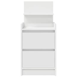 Berkfield Home Bedside Cabinets with 2 Drawers 2 pcs White 38x34x80 cm - Size: 38 x 34 x 80 cm - thumbnail 7