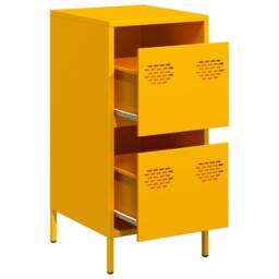 Berkfield Home Sideboard Mustard Yellow 35x39x73.5 cm Cold-rolled Steel - thumbnail 4