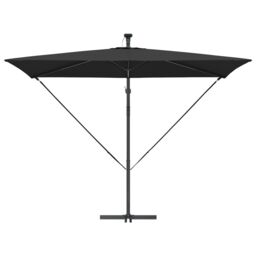 Berkfield Home Cantilever Banana Parasol with Lock Black 294 x 200 x 254 cm - thumbnail 5