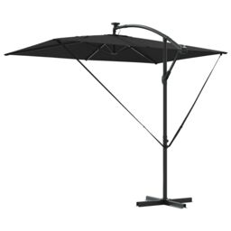 Berkfield Home Cantilever Banana Parasol with Lock Black 294 x 200 x 254 cm - thumbnail 6