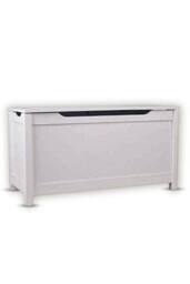 Hygrad Built to Survive Large Wooden Ottoman Toy Chest Storage Box For Children in White - thumbnail 7