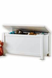 Hygrad Built to Survive Large Wooden Ottoman Toy Chest Storage Box For Children in White - thumbnail 9