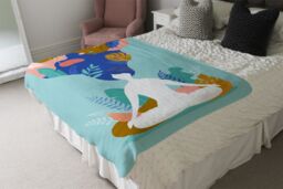 Benjamin Tate Design mindfulness, meditation & yoga Designer Blanket in Natural - Size: 120 cm x 150 cm - thumbnail 4