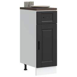 Berkfield Home Kitchen Base Cabinet¬†Porto Black Engineered Wood - thumbnail 1