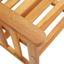 Berkfield Home Garden Chairs with Tea Table 159x61x92 cm Solid Acacia Wood in Brown - Size: 159 x 61 x 92 cm - thumbnail 5