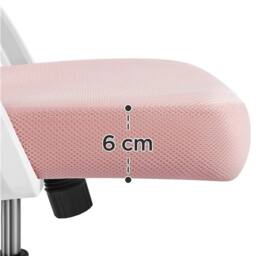 KORVIXA Mesh Office Chair with Adjustable Arms & Height in Pale Pink - Size: 0.6m2 - thumbnail 3
