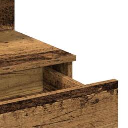 Berkfield Home Stunning Dressing Table with Mirror&LED Lights Old Wood Engineere in Brown - thumbnail 7