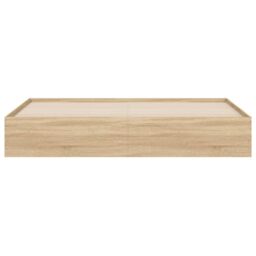 Berkfield Home Bed Frame with Drawers without Mattress Sonoma Oak 200x200 cm in Brown - thumbnail 6