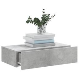 Berkfield Home TV Cabinet with LED Lights Concrete Grey 60x35x15.5 cm - thumbnail 5