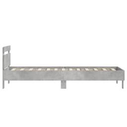 Berkfield Home Bed Frame without Mattress with Headboard Concrete Grey 90x200 cm - thumbnail 6