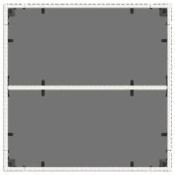 Berkfield Home Garden Table with Glass Top White 90x90x75 cm Poly Rattan - Size: 90 x 90 x 75 cm - thumbnail 8