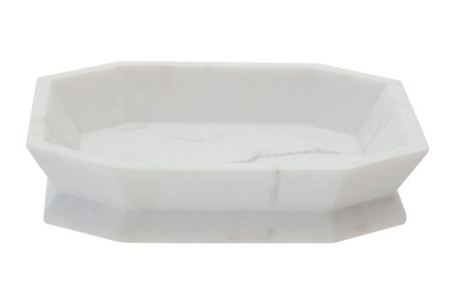 Orsina Riviera Grey Soap Dish, Marble Effect - image 1