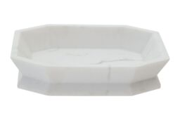Orsina Riviera Grey Soap Dish, Marble Effect - thumbnail 1