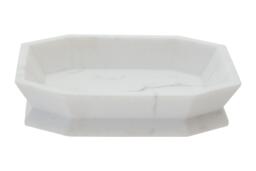 Riviera Grey Soap Dish, Marble Effect