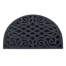Nicoman Victorian Style Indoor Half Moon Door Mat 75x44cm - Grey - Size: 45 cm x 75 cm - thumbnail 1