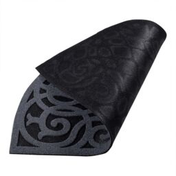 Nicoman Victorian Style Indoor Half Moon Door Mat 75x44cm - Grey - Size: 45 cm x 75 cm - thumbnail 5