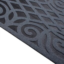 Nicoman Victorian Style Indoor Half Moon Door Mat 75x44cm - Grey - Size: 45 cm x 75 cm - thumbnail 4
