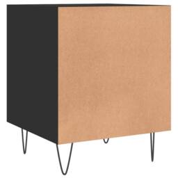 Berkfield Home Modern Bedside Cabinet Black 40x40x50 cm Engineered Wood - Size: 40 x 40 x 50 cm - thumbnail 8