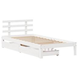 Berkfield Home Bed Frame with Drawers without Mattress White90x200 cm in White - Size: 90x200 cm - thumbnail 3