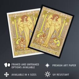 "Artery8 Hoogeland Beekbergen Institution Vintage Wall Art Print Toorop in Yellow - Size: W12"" x H16""" - thumbnail 2