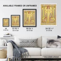 "Artery8 Hoogeland Beekbergen Institution Vintage Wall Art Print Toorop in Yellow - Size: W12"" x H16""" - thumbnail 3