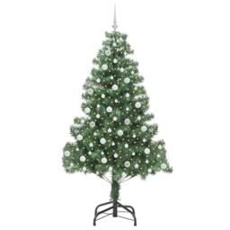 Berkfield Home Lush Christmas Tree with 300 LEDs with Stand Green 210 cm PVC - thumbnail 1