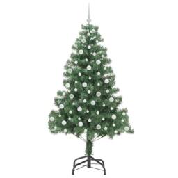 Berkfield Home Lush Christmas Tree with 300 LEDs with Stand Green 210 cm PVC - thumbnail 4