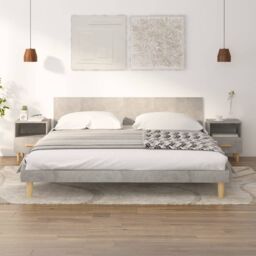 Berkfield Home Bedside Cabinets 2 pcs Concrete Grey 40x35x47 cm - Size: 40 x 35 x 47 cm - thumbnail 1