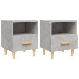 Berkfield Home Bedside Cabinets 2 pcs Concrete Grey 40x35x47 cm - Size: 40 x 35 x 47 cm - thumbnail 2