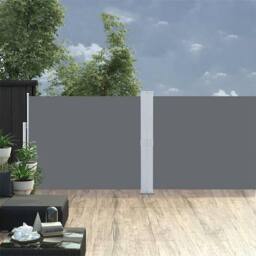 Berkfield Home Patio Retractable Side Awning 140x1200 cm Anthracite in Grey - thumbnail 2