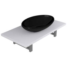 Berkfield Home Two Piece Bathroom Furniture Set Ceramic White - thumbnail 2