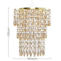 ValueLights Gold Ceiling Pendant Droplets Shade - thumbnail 6