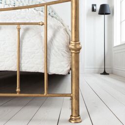 OAT Home Westminster Victorian Style Antique Brass Effect 4 Poster Canopy Bed Frame in Bronze - Size: Double - thumbnail 5