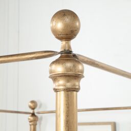 OAT Home Westminster Victorian Style Antique Brass Effect 4 Poster Canopy Bed Frame in Bronze - Size: Double - thumbnail 6