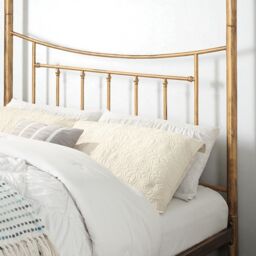 OAT Home Westminster Victorian Style Antique Brass Effect 4 Poster Canopy Bed Frame in Bronze - Size: Double - thumbnail 3