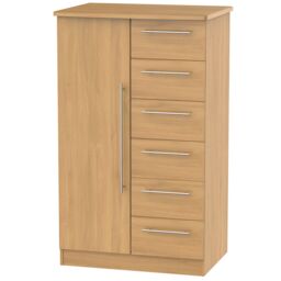Ready Assembled 2 U Carlton 1 Door 5 Drawer Childrens Wardrobe (Ready Assembled) in Natural - thumbnail 2