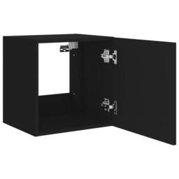 Berkfield Home TV Wall Cabinets with LED Lights 2 pcs Black 40.5x35x40 cm - thumbnail 9