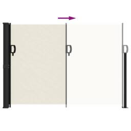 Berkfield Home Retractable Side Awning Cream 140x300 cm - thumbnail 5