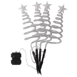 Marco Paul 4pc Christmas Spiral Tree LED Stake Lights in White - Size: 50 cm x 15 cm - thumbnail 2