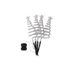 Marco Paul 4pc Christmas Spiral Tree LED Stake Lights in White - Size: 50 cm x 15 cm - thumbnail 3