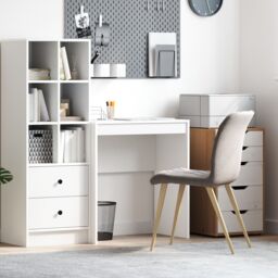 Berkfield Home Writing Desk White Engineered wood 70 x 40 x 76 cm Simple