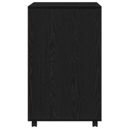 Berkfield Home Rolling Cabinet Black Oak 60x48x81 cm Engineered Wood - Size: 60 x 48 x 81 cm - thumbnail 8