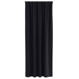 Berkfield Home Curtains with Curtains 2 pcs Black 245 x 140 cm Polyester - thumbnail 4