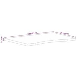 Berkfield Home Beautiful Desk Top with Curve 110x60x2.5 cm Solid Wood Rough Mango in Brown - thumbnail 8
