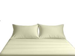 Snug City Luxury 400TC Sateen Cotton Housewife Pillowcase Pair Hotel Quality in Cream - Size: Standard Pillow Case - thumbnail 2